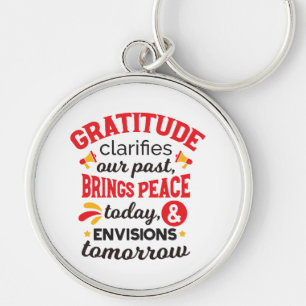 Gratitude Clarifies Our Past – Inspirational Art Keychain