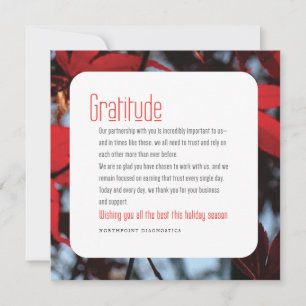Gratitude Corporate Holiday Card