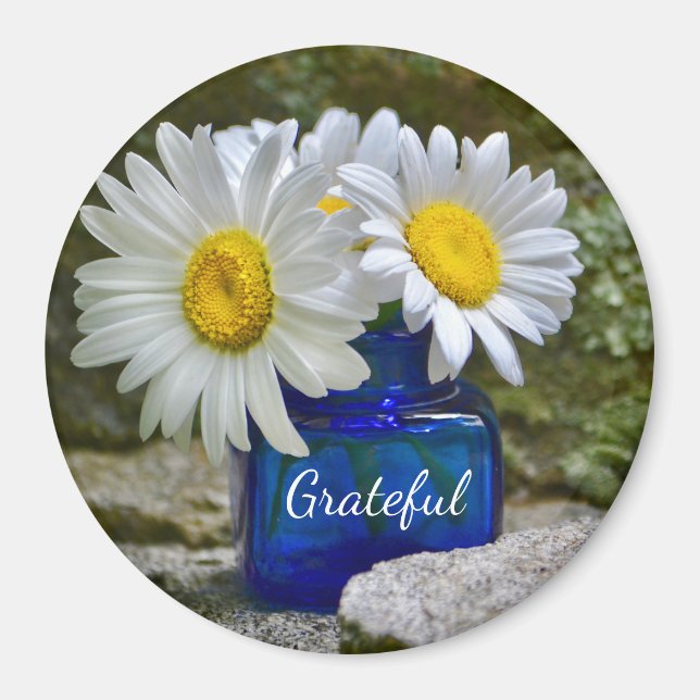 Gratitude Daisy Magnet (Front)