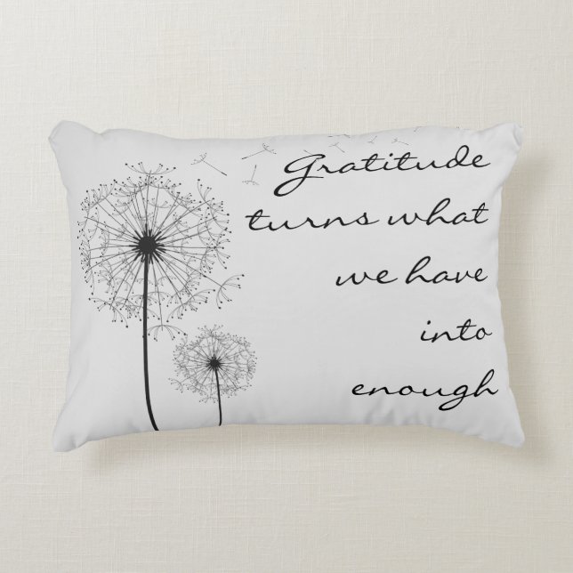 Gratitude Dandelion Coussin (Devant)