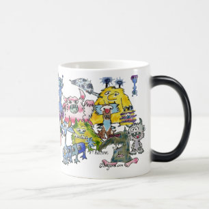 Gratitude Funny Cartoon Monster Morphing Mug