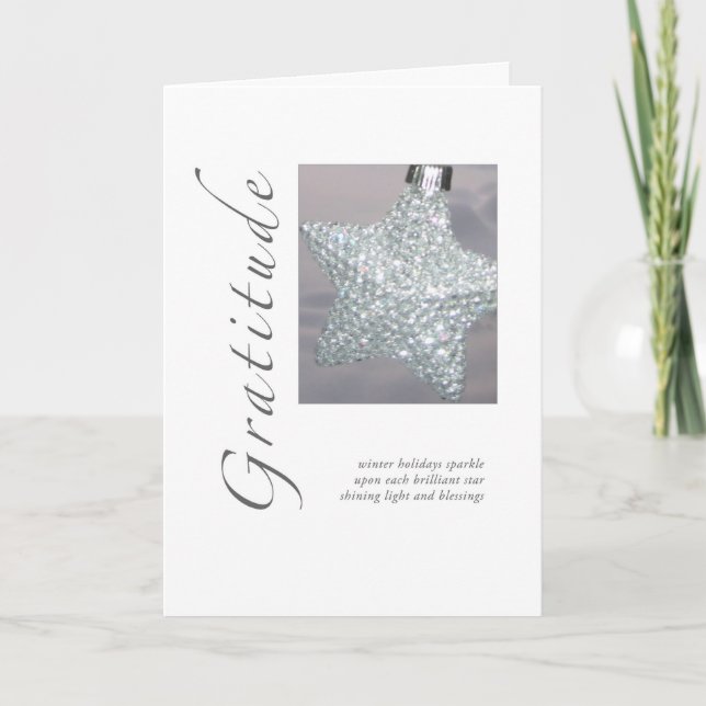 Gratitude Holiday Star Card (Front)