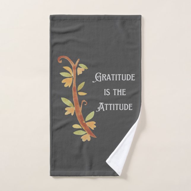 Gratitude is the Attitude Hand Towel (Hand Towel)