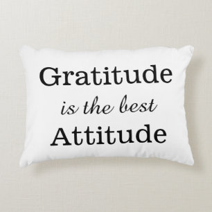 Gratitude is The Best Attitude Positive Quote Accent Pillow