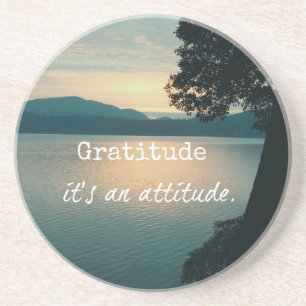Gratitude: It's an Attitude Quote Coaster