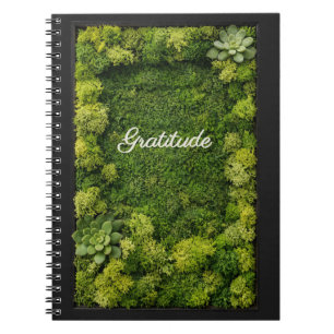 Gratitude Journal Green Moss Aesthetic Wellness
