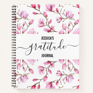 Gratitude Journal Motif Pink magnolia