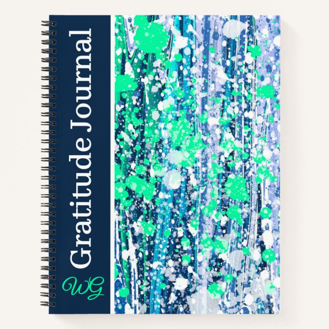 Gratitude Journal Personalized Graffiti Splatter (Front)