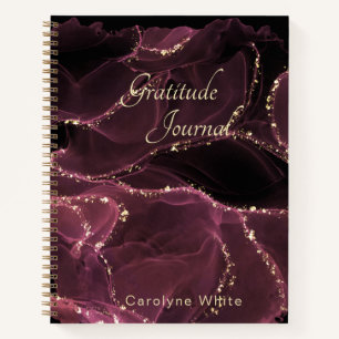 Gratitude Journal Pink Gold Parties scintillant No