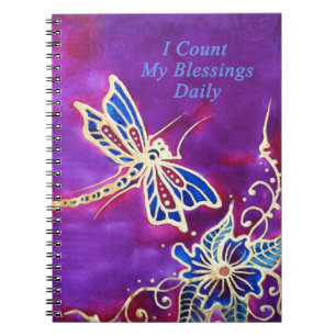 Gratitude journal: Silk Dragonfly Painting Notebook