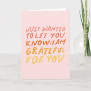 Gratitude juste parce que carte de voeux par MHN