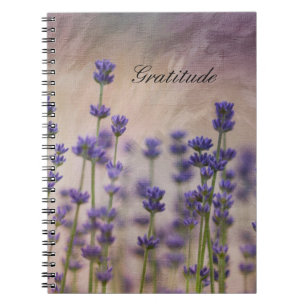 Gratitude Lavender Flowers Notebook