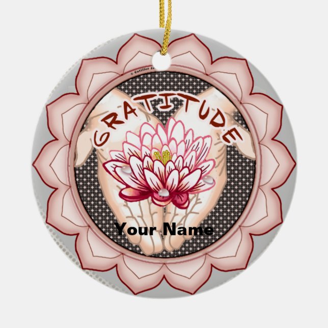 Gratitude Lotus ornement (Devant)