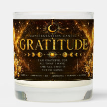 Gratitude Manifestation Candle Scented Jar Gift