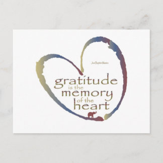 "Gratitude - memory of the heart" Postcard