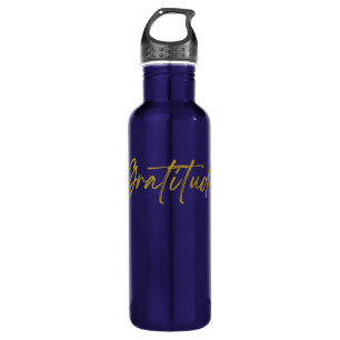 Gratitude message water bottle