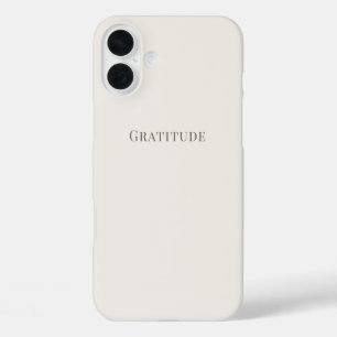 Gratitude – Minimal Typography  iPhone 16 Plus Case