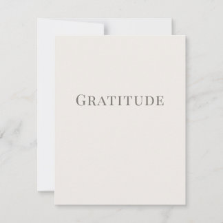 Gratitude – Minimal Typography Design Card