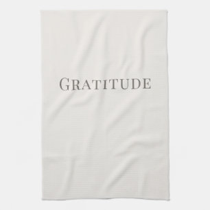 Gratitude – Minimal Typography Design Kitchen Towel