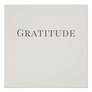 Gratitude – Minimal Typography Wall Art