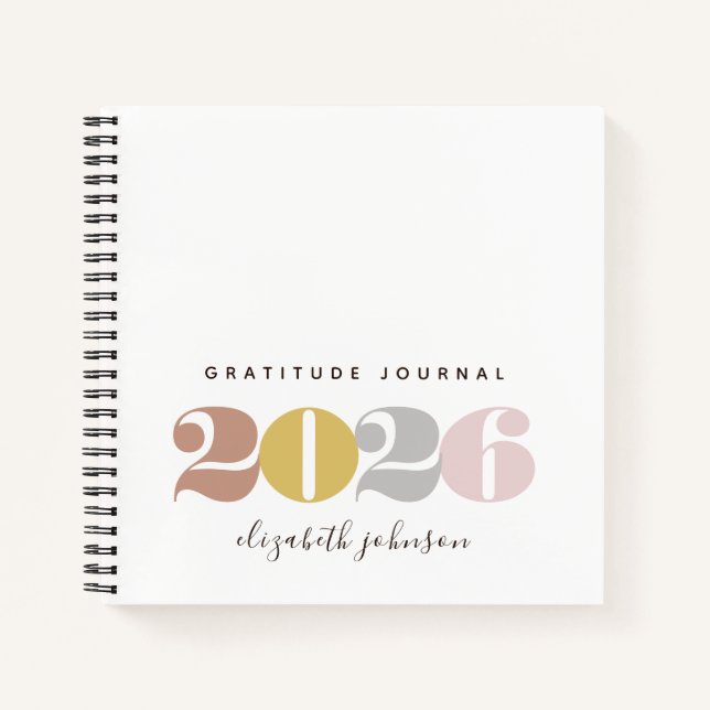 Gratitude moderne pour le Carnet du Nouvel An (Devant)