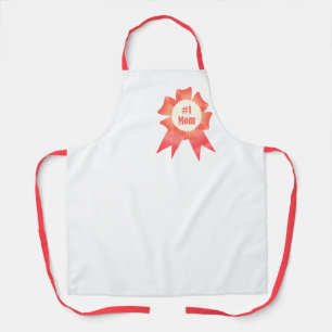 Gratitude Number One Mom winner award ribbon Apron
