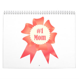 Gratitude Number One Mom winner award ribbon Calendar