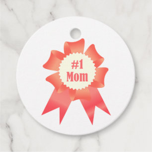 Gratitude Number One Mom winner award ribbon Favour Tags