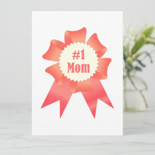 Gratitude Number One Mom winner award ribbon Holiday Card