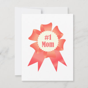 Gratitude Number One Mom winner award ribbon Holiday Card