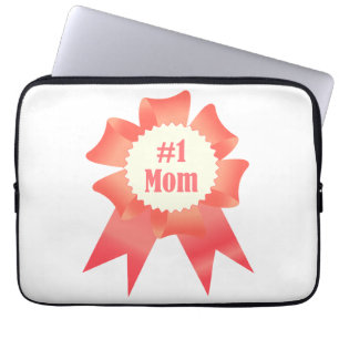 Gratitude Number One Mom winner award ribbon Laptop Sleeve