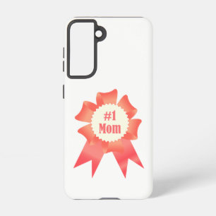 Gratitude Number One Mom winner award ribbon Samsung Galaxy Case