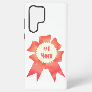 Gratitude Number One Mom winner award ribbon Samsung Galaxy Case