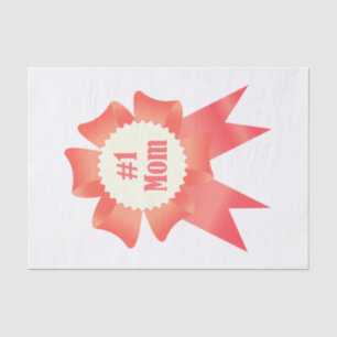 Gratitude Number One Mom winner award ribbon Tissue Paper