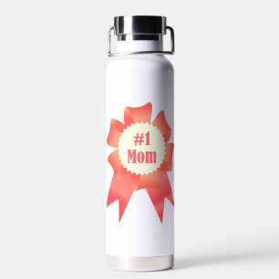 Gratitude Number One Mom winner award ribbon Water Bottle