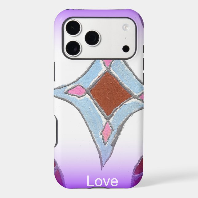 "Gratitude Peace Love Unite" Mandala Art Imprimer (Verso)