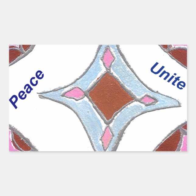 "Gratitude Peace Love Unite" Mandala Art Print Sticker (Front)