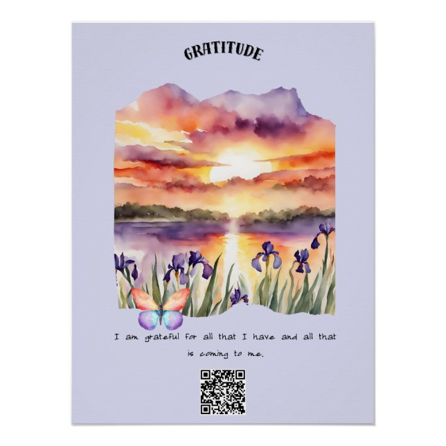 Gratitude Positive Affirmation  Poster (Front)
