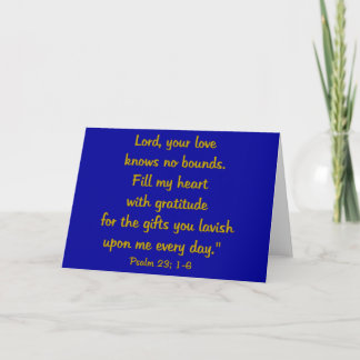 gratitude psalm thank you card
