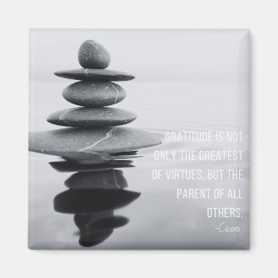 Gratitude Quote Stone Balancing Magnet