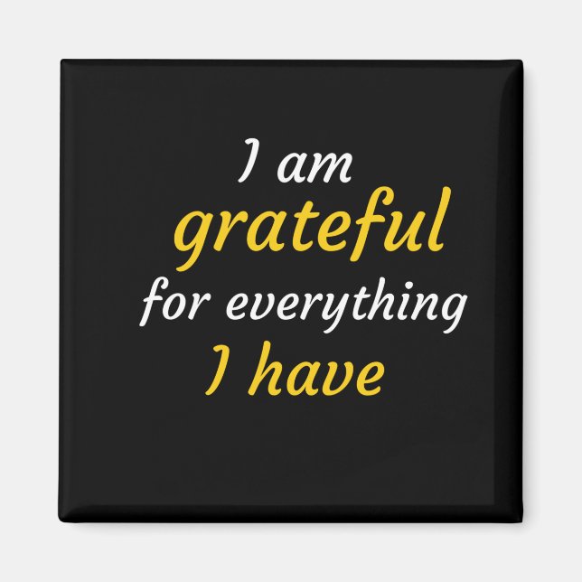 Gratitude Quotes Magnet (Front)