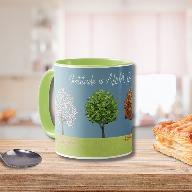 Gratitude Through the Four Seasons Trees Mug (Creator Uploaded)