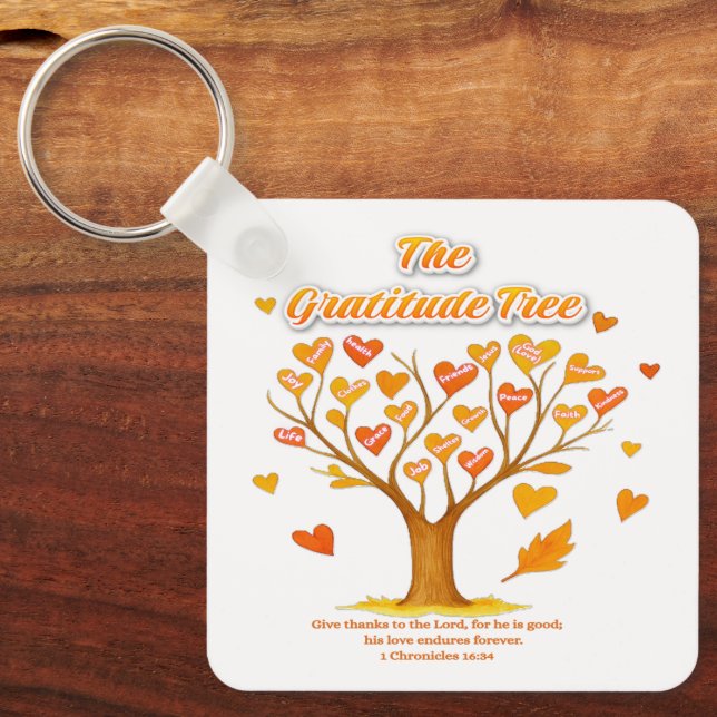 'Gratitude Tree' Keychain (Front)