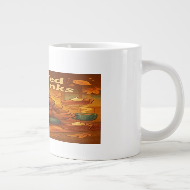 Gratitude Turkey Mug- Feast on Meaning Large Coffee Mug (Right)
