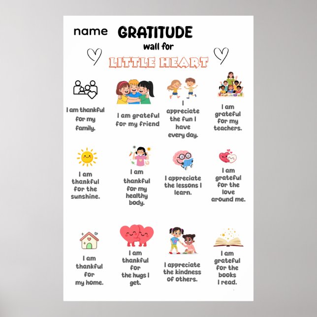 Gratitude Wall for Little Heart Poster (Front)