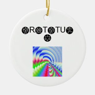Gratitude Wing Dings Ceramic Ornament