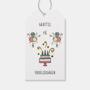Grattis på födelsedagen   Happy Birthday Gift Tags