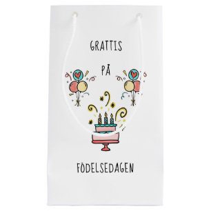 Grattis på födelsedagen   Happy Birthday Small Gift Bag