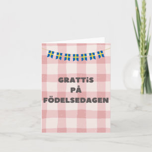 Grattis på födelsedagen, Swedish happy birthday  Card