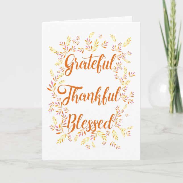 Gratuit Merci Blessé Carte de voeux de vacances (Devant)